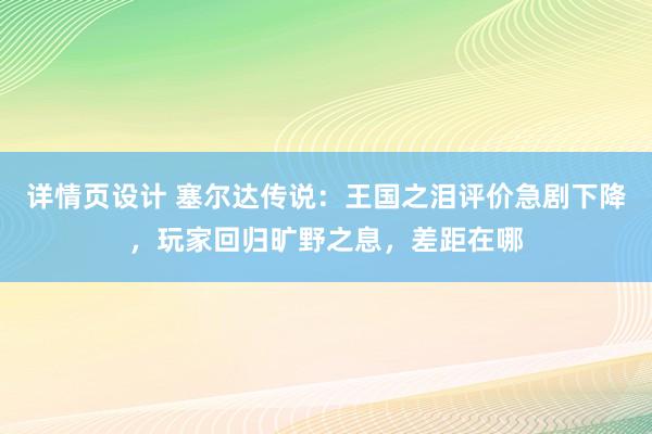 详情页设计 塞尔达传说：王国之泪评价急剧下降，玩家回归旷野之息，差距在哪